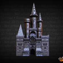 cursed vampire citadel dice tower - support free architecture roll dicetower fatesend fates-end role-playing-game dnd no-supports supportless support-free castle fortress 3d print model - Mito3D