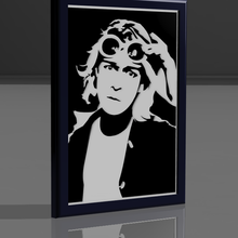 curt cobain decorative frame 3d print model - Mito3D