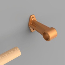 curtain rod support home 3d printed holder 3d print model - Mito3D