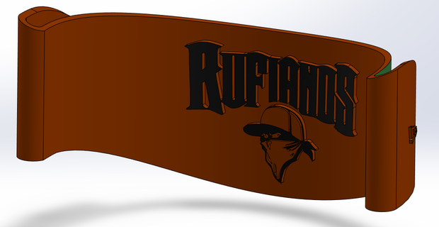 curva banda rufianes snapback 3d print model - Mito3D
