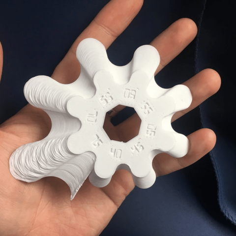 eğri çıkıntı test aracı kalibrasyon 3D print model - Mito3D