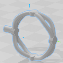 curva de anel quadrado fundição sprue tamanho 19 20 jóias microfusion bebedouro praças curvas parceria anycubic3d 3d print model - Mito3D