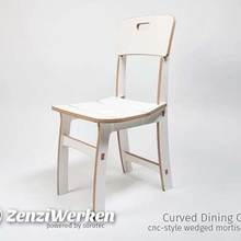 curved dining chair cnc home kitchen zenziwerken sorotec basicline plywood router birch 18 3d print model - Mito3D
