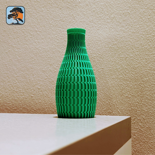 incurvé ligne fleur vase 3d print model - Mito3D