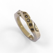 curvo anillo joyería colgantes anillos accesorios stl conjunto 3d print model - Mito3D