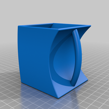 curved square cup glass diy 3d print model - Mito3D