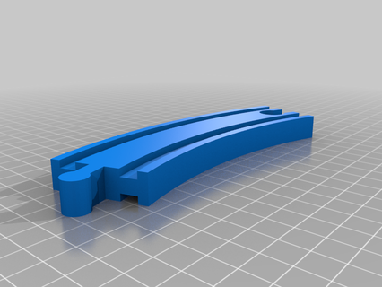 curved toy train track 3d print model - Mito3D