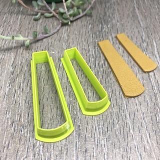 curved trapeze clay cutter claycutter polymer tool 3d print model - Mito3D