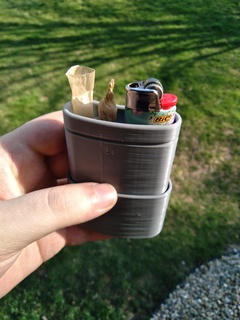 kavisli su geçirmez bağlantı Kutu kronik kantin koni sigara Sigara içmek ot esrar bic 420 kenevir 3d print model - Mito3D