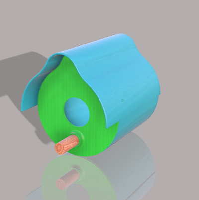 curvy bird house 3d print model - Mito3D