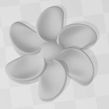 kurvige champa Blume geformten Blütenblättern Kunst 3d print model - Mito3D