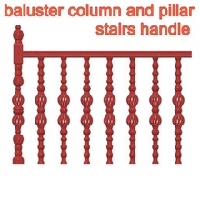 custom made balustre colonne pilier escaliers manipuler moderne style column ballustrade 28 3d print cnc architecture Matériel individuel main escalier rampes broches 3d print model - Mito3D