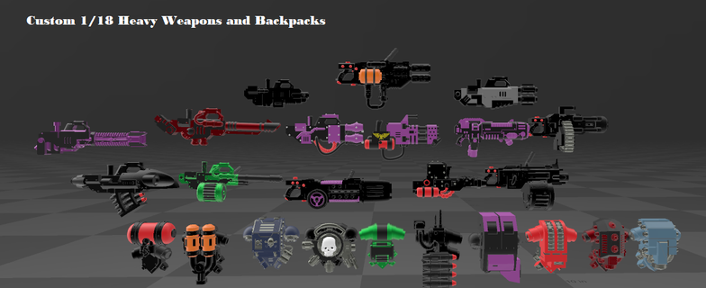 custom 1 18 heavy weapons backpacks space marine warhammer 3d print model - Mito3D