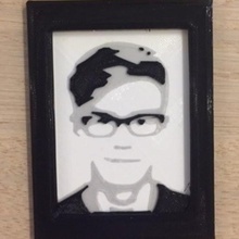 custom 3d portrait frame photo art face 3d print model - Mito3D