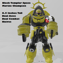 custom 85 inch black templar champion space marine 3d print model - Mito3D