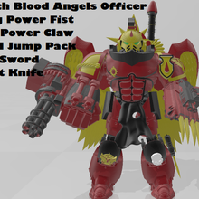 custom 85 inch blood angels officer 3d print model - Mito3D