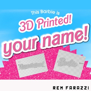 personalizzato Barbie targhetta orecchini cerchi barby barbi portachiavi collana Stampa posto supporti giocattoli 3d print model - Mito3D