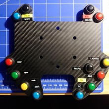custom button plate logitech g290 game buttonplate simracing mod 3d print model - Mito3D