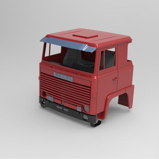 Benutzerdefiniert Taxi Scania 141 LKW tamiya stl rc Spiel 3d gedruckt Kabine Fahrzeug Autos Schweden Auto Automobil Hobby 3D print model - Mito3D