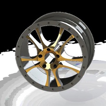 voiture personnalisée de la jante divers rin roue l'automobile le réglage course 3d print model - Mito3D