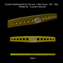 custom dashboard hot rod mini truck - rc slot model kit diecast revell amt car gauges 3d print model - Mito3D