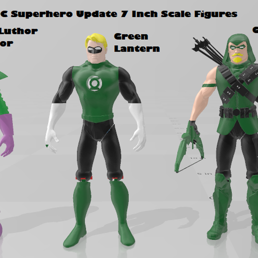 personalizadas dc Super heroi atualizar 7 polegada figura 3D print model - Mito3D