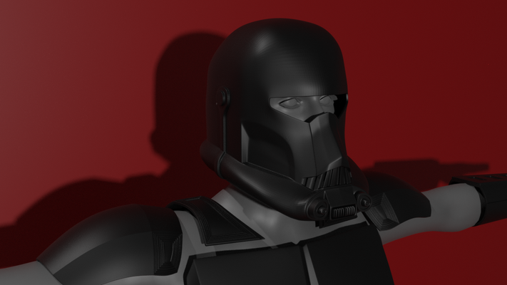 custom death trooper helmet armor mandalorian high poly cosplay 3d print model - Mito3D