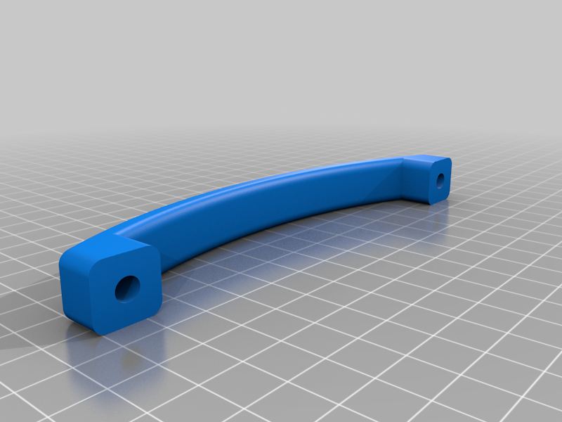 custom door handle integrated screw design 13 16 cm 3D print model - Mito3D