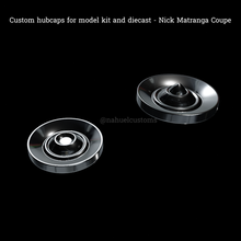 custom hubcaps model kit diecast - nick matranga coupe 3d print model - Mito3D