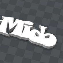 personalizado titular de la clave mido art puerta teclas llavero 3d print model - Mito3D