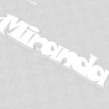 personalizado titular de la clave miranda art puerta teclas llavero 3d print model - Mito3D
