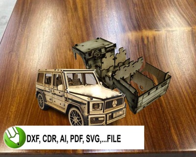 Douane laser Coupe plaqué Couper cnc modèle dxf dossiers mercedes 3d 3d print model - Mito3D