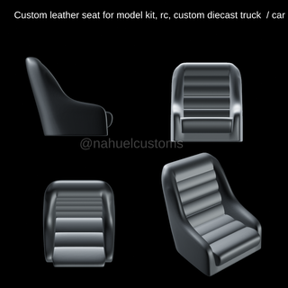 custom leather seat model kit rc diecast truck car Various r/c slot pick up interior 3d print model - Mito3D