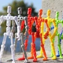 custom modibot collection 3d printed ball joint posing stopmotion tinkercad construction_toys 3d print model - Mito3D