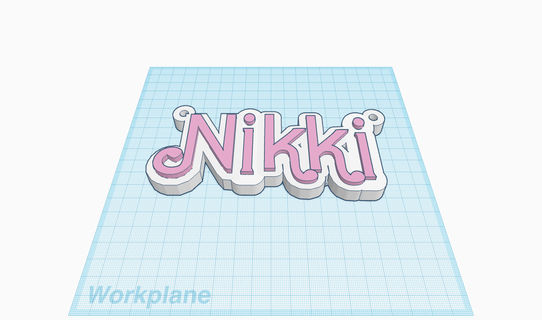 custom nameplate nikki jewelry necklace diy stl barbie personalized 3d print model - Mito3D
