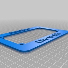 custom netrider license plate holder customized automotive 3d print model - Mito3D