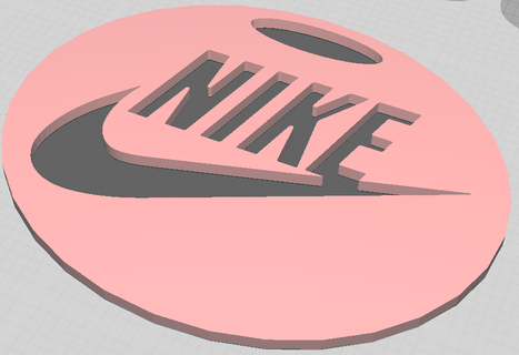 Douane Nike porte clés logo 3d print model - Mito3D