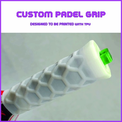 custom padel grip - tpu tpe hesacore tennis handle belt strap racquet shovel bullpadel nox babolat head adidas siux artengo kuikma 3d print model - Mito3D