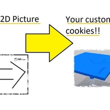 imagen personalizada de la galleta estampilla casa personalizable personalizador 3d print model - Mito3D