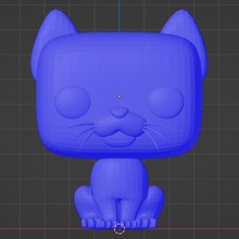özel pop kedi temel dosya Sanat Funko 3d print model - Mito3D