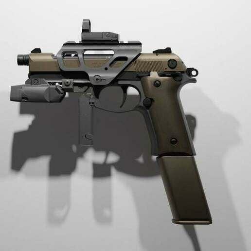 Benutzerdefiniert Renetti Pflicht modern Krieg 2019 Airsoft Pistole Anruf of Kabeljau Gewehr Kriegsgebiet Videospiele 3D print model - Mito3D