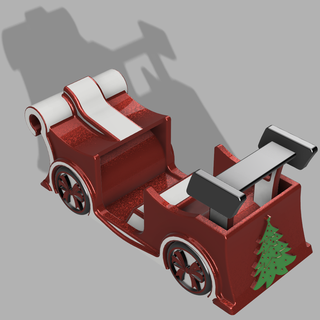 custom santa's sleigh Various christmas santa clause holiday coaster plates angel bell 3d print model - Mito3D