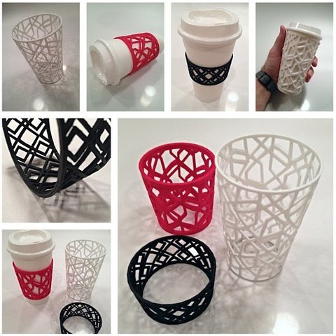 personnalisé manches café, tasses à thé la maison cuisine manger starbucks le titulaire main customizer personnalisables bendlay 3D print model - Mito3D