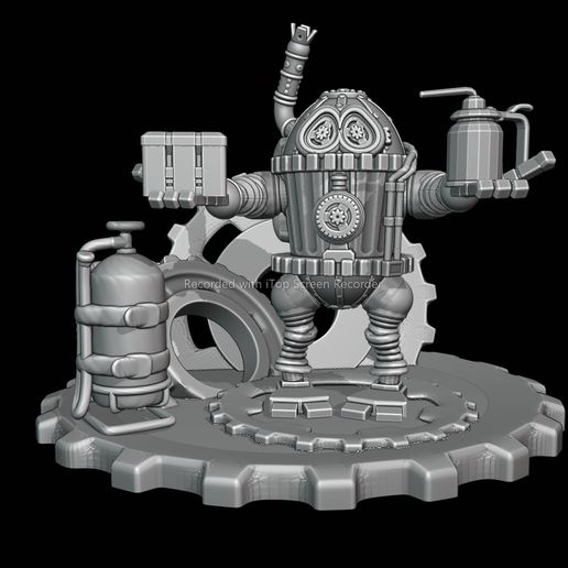 custom steampunk roboter 3D print model - Mito3D