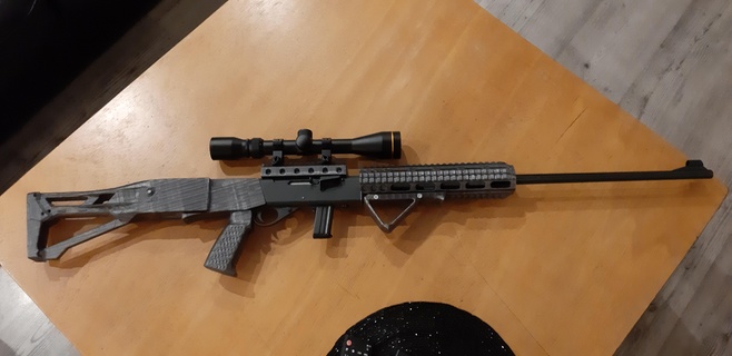 custom tactical anschutz 520 22lr cutom ar15 rifle 3d print model - Mito3D