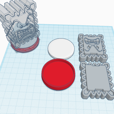 custom thwomp amiibo game enemy nintendo figure mario 3D print model - Mito3D