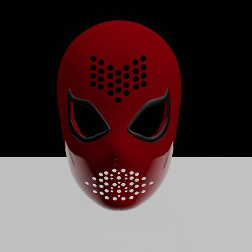 custom v1 spiderman faceshell stl file into the spiderverse amazing 3d print miles morales ps5 spectacular 3D print model - Mito3D