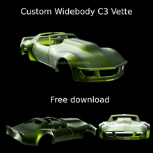 custom widebody c3 vette 3d print model - Mito3D