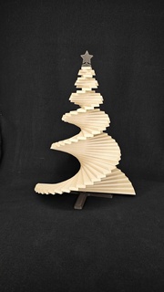 personnalisable Noël arbre Accueil maison Douane déco décoration spirale soutien bois 3d print model - Mito3D