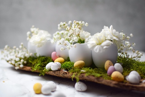 customisable eggshell table decoration easterxcults easter vase flower arrangement home design 3d print model - Mito3D